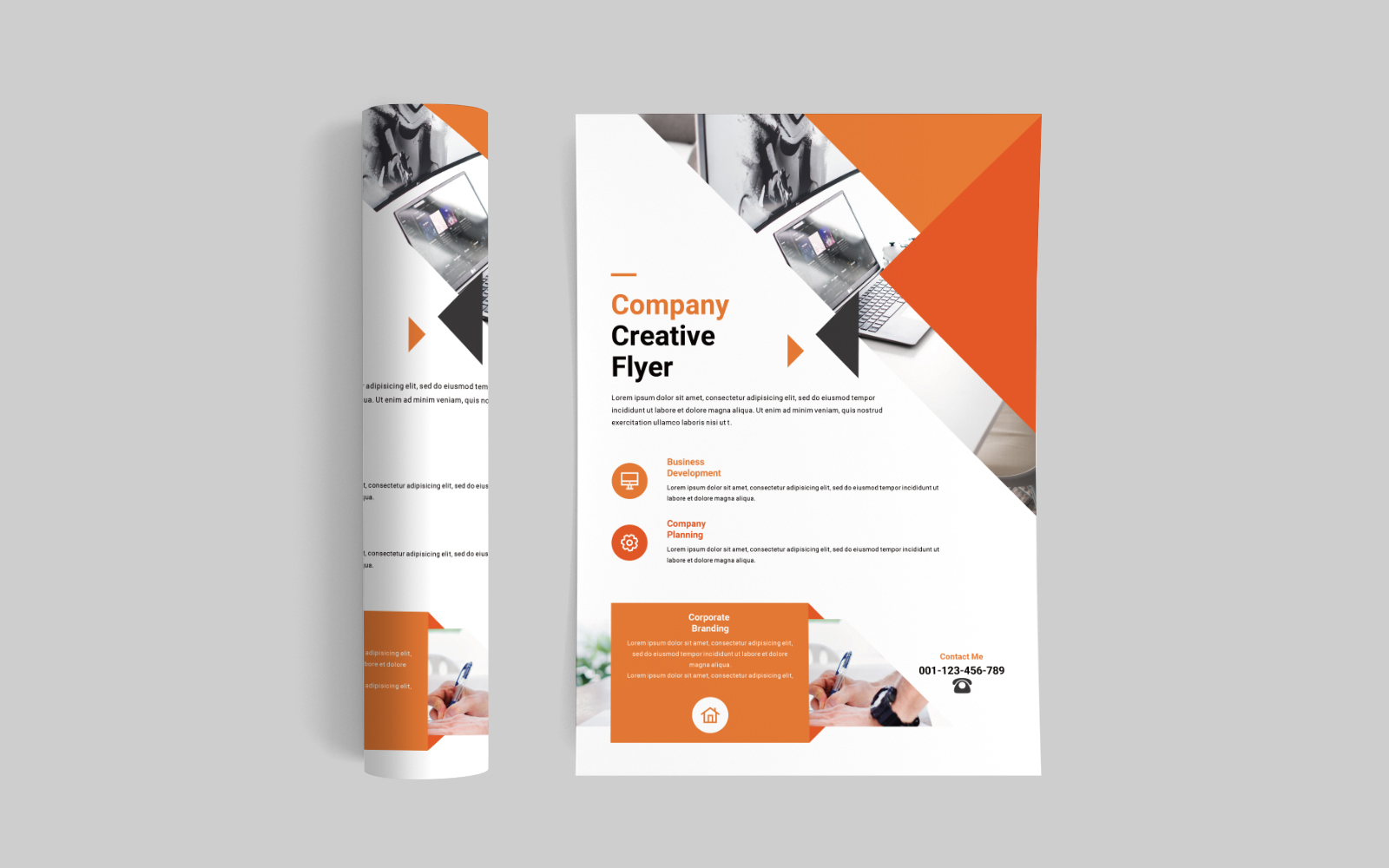 Download Фирменный стиль "Company Creative Flyer - Corporate Identity Template" / Company Creative Flyer - Corporate Identity Template - Фирменный стиль на тему графика flyer,business,enterprise,introduction,vector,company,flyer,simplicity,currency,template
