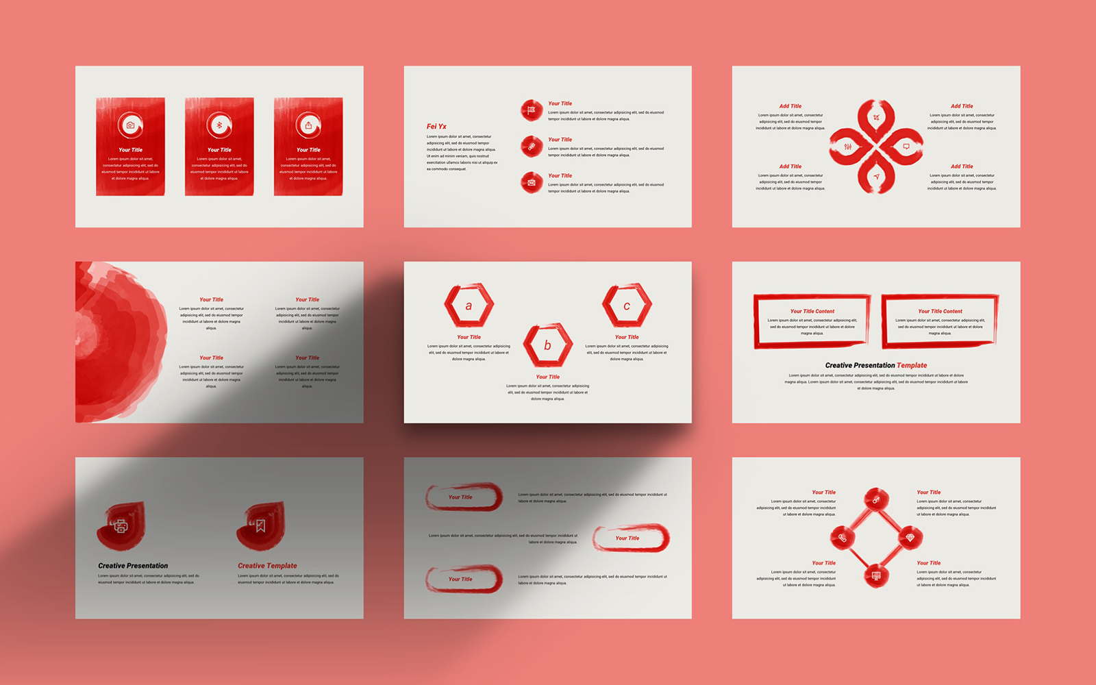 Simple Wind Watercolor PowerPoint Template
