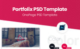 Portfolix Portfolio Адаптативная psd тема Маленький скриншот PSD шаблон "Portfolix Portfolio"