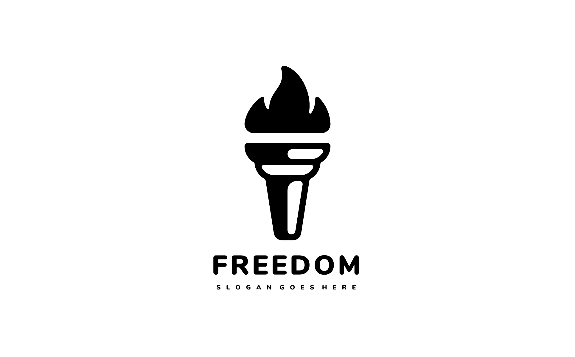 Download Шаблон логотипа "Freedom Torch Logo Template" / Freedom Torch Logo Template - Шаблон логотипа на тему графика torch,fire,flame,logo,sports,society,community,prison,law,firm,justice,freedom,icon