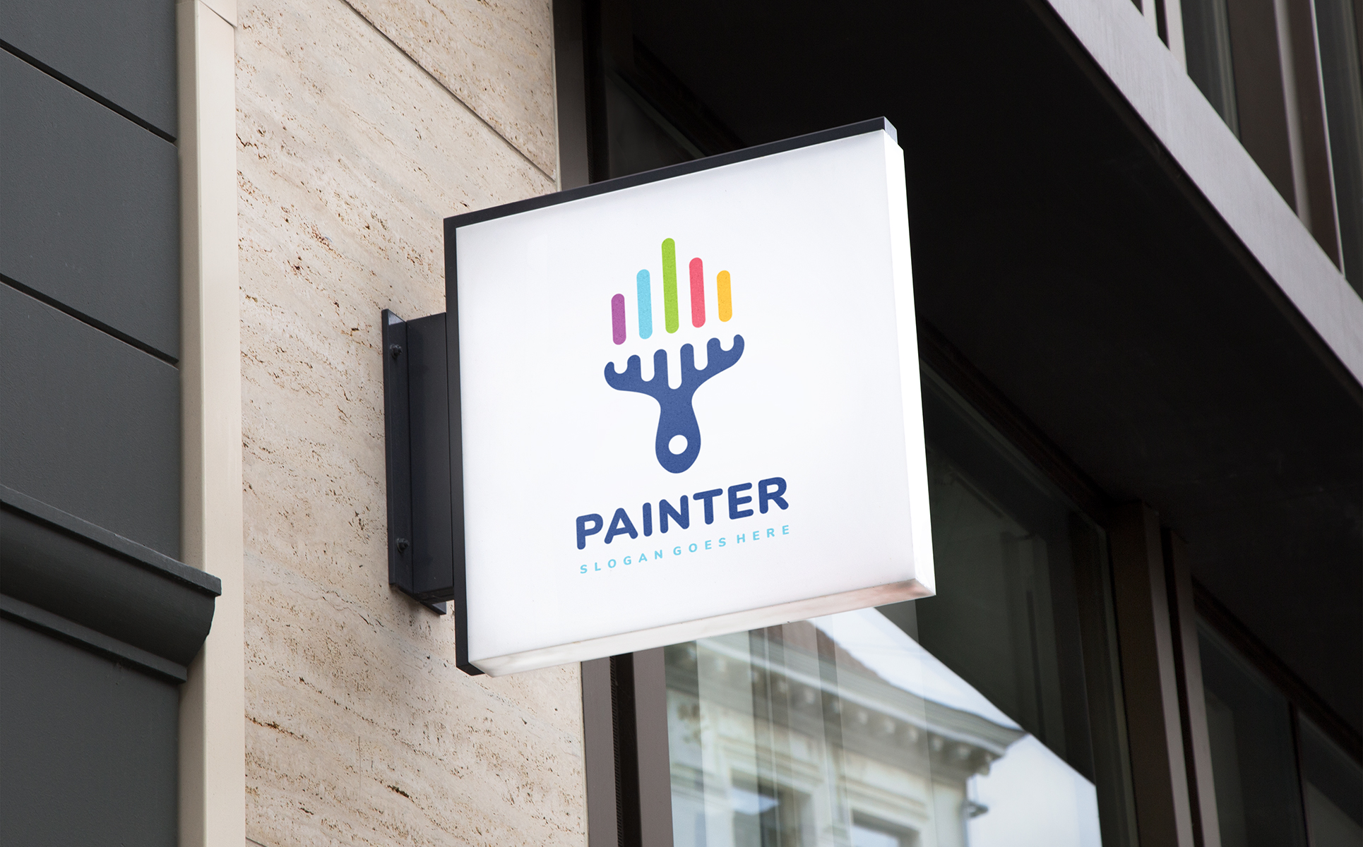 Download Шаблон логотипа "Colorful Paint Roller Logo Template" / Colorful Paint Roller Logo Template - Шаблон логотипа на тему графика paint,roller,logo,vector,painting,color,city,house,services