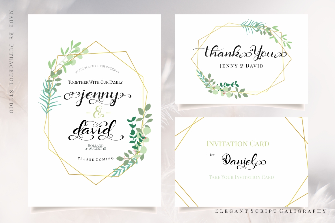 Daysha - Wedding Font Template Small Screenshot Daysha - Wedding Font