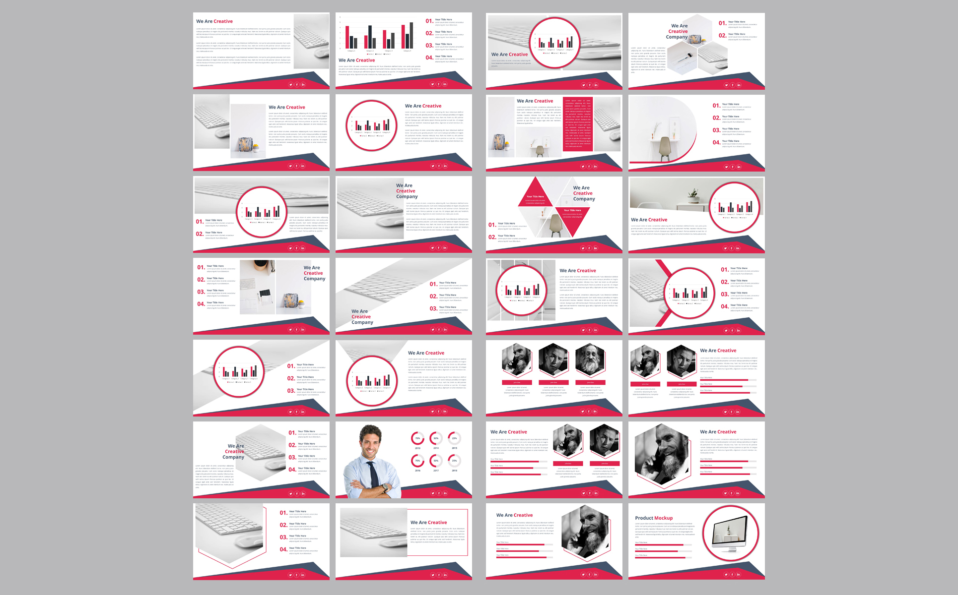Annual Stats Google Slides Theme Small Screenshot Annual Stats Google Slides