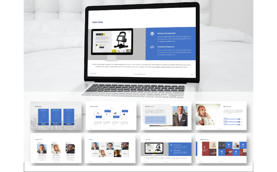 Corporate Business Proposal - PowerPoint Theme Kleiner Screenshot PowerPoint Vorlage namens "Corporate Business Proposal -"