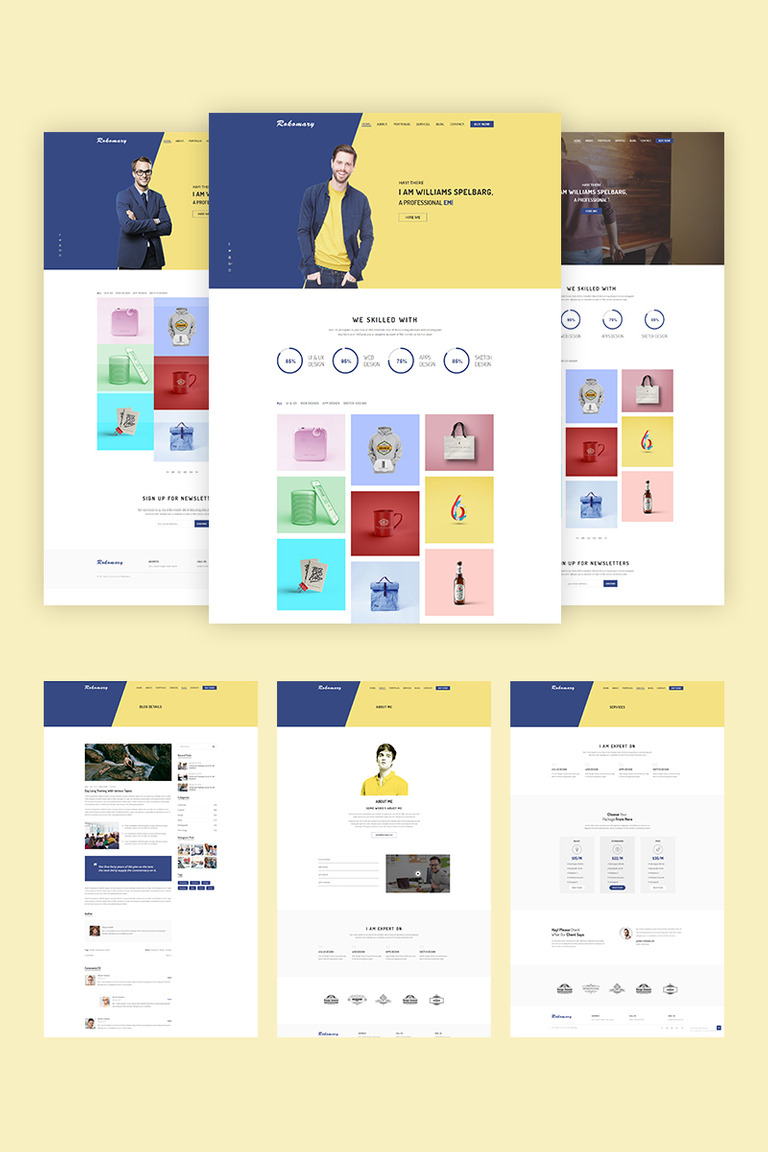 rokomary creative portfolio bootstrap4 website template 68871