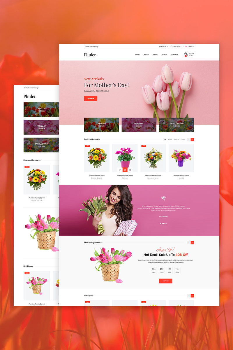 Phuler - Flower Shop WooCommerce Theme Phuler - Flower Shop WooCommerce Theme