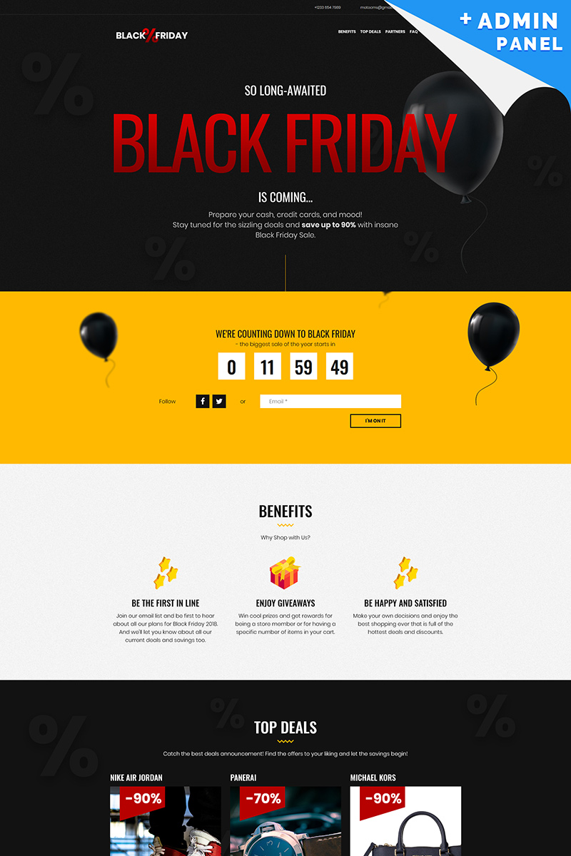 black friday landing page template 73538