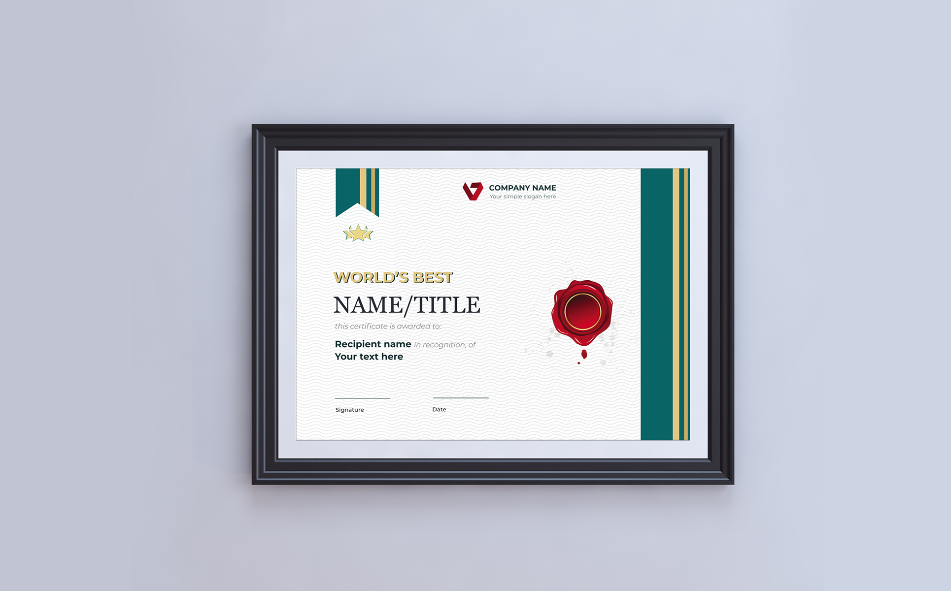 World's Best Certificate Template #73999