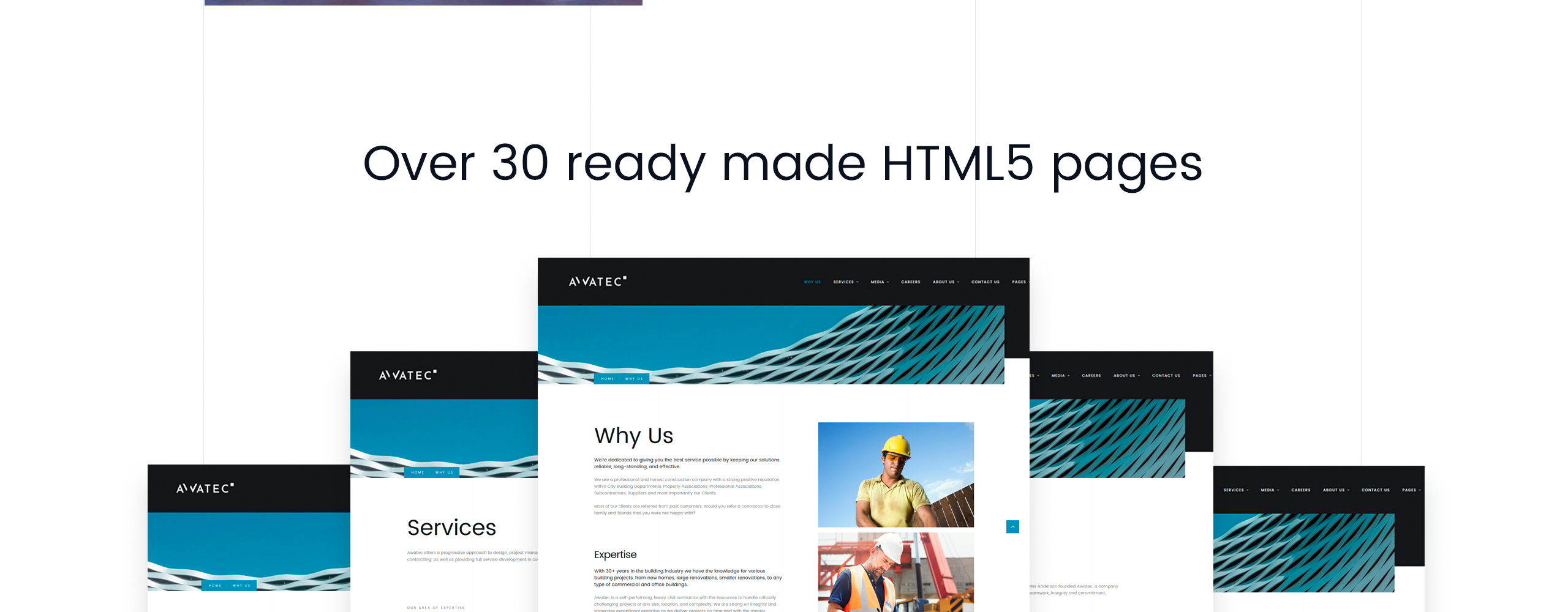 Construction Multipage HTML Template