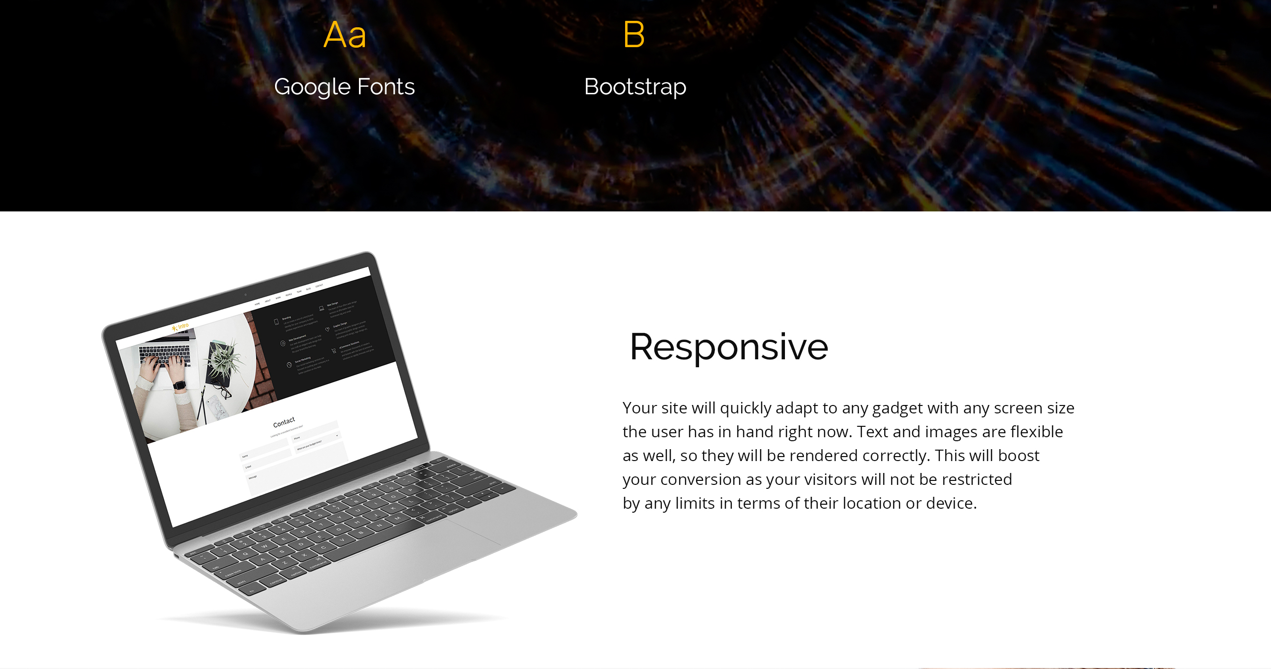Intro HTML5 Landing Page Template