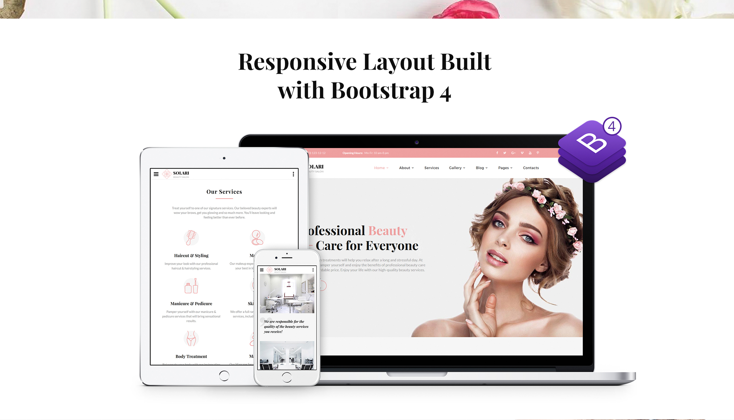 шаблон сайта салона красоты html5