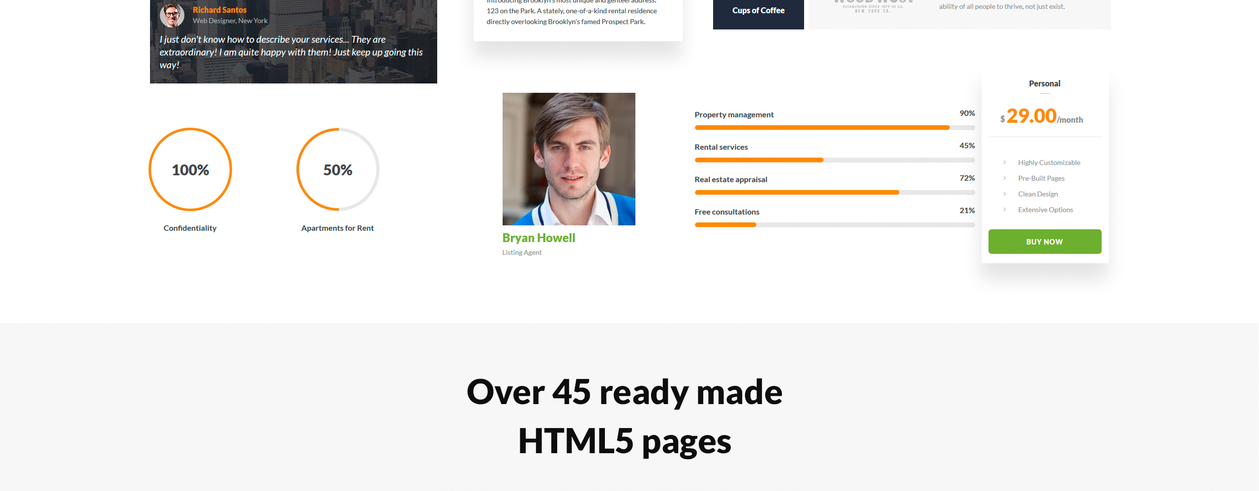 недвижимость многостраничный html5 шаблон сайта
