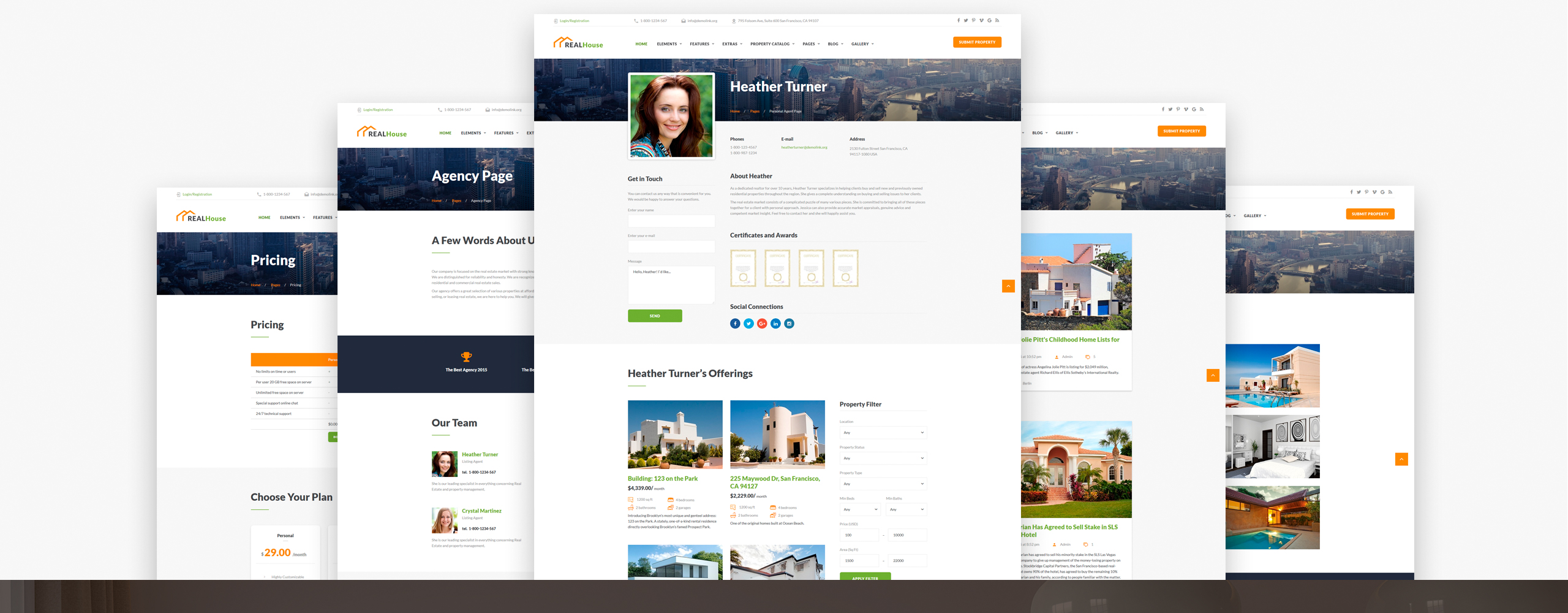 недвижимость многостраничный html5 шаблон сайта
