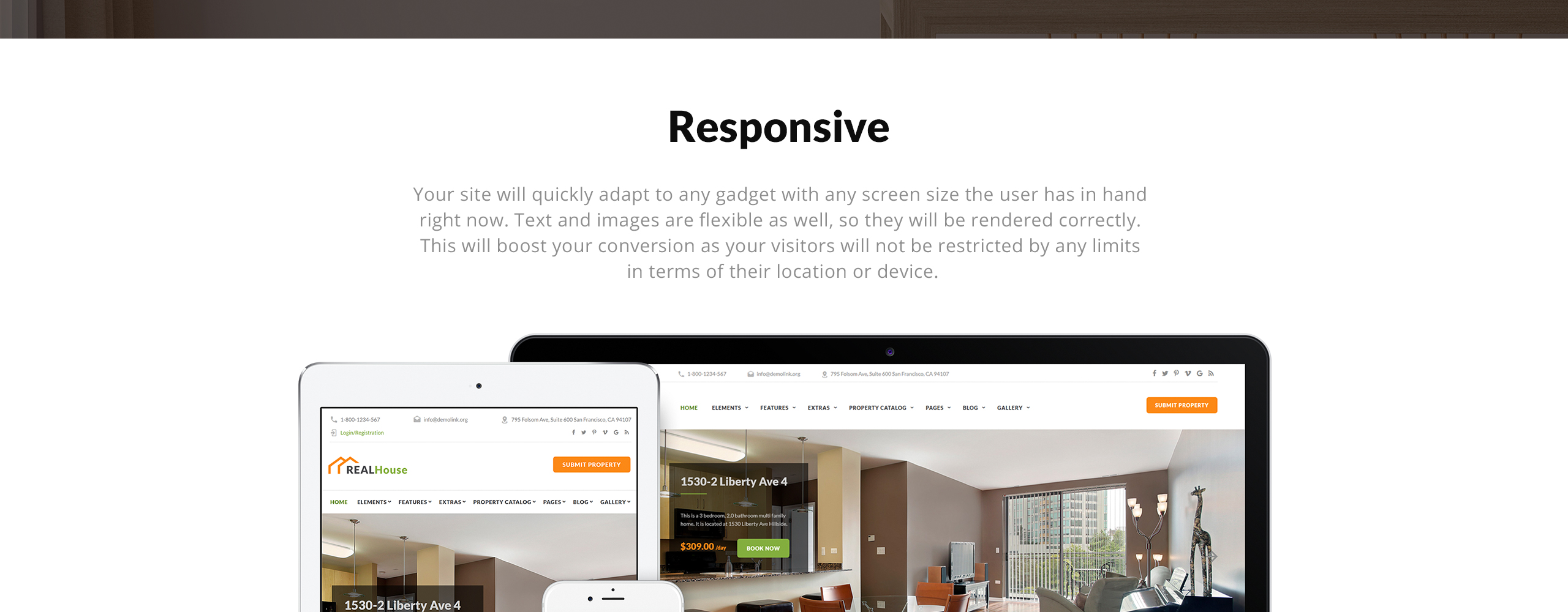 недвижимость многостраничный html5 шаблон сайта