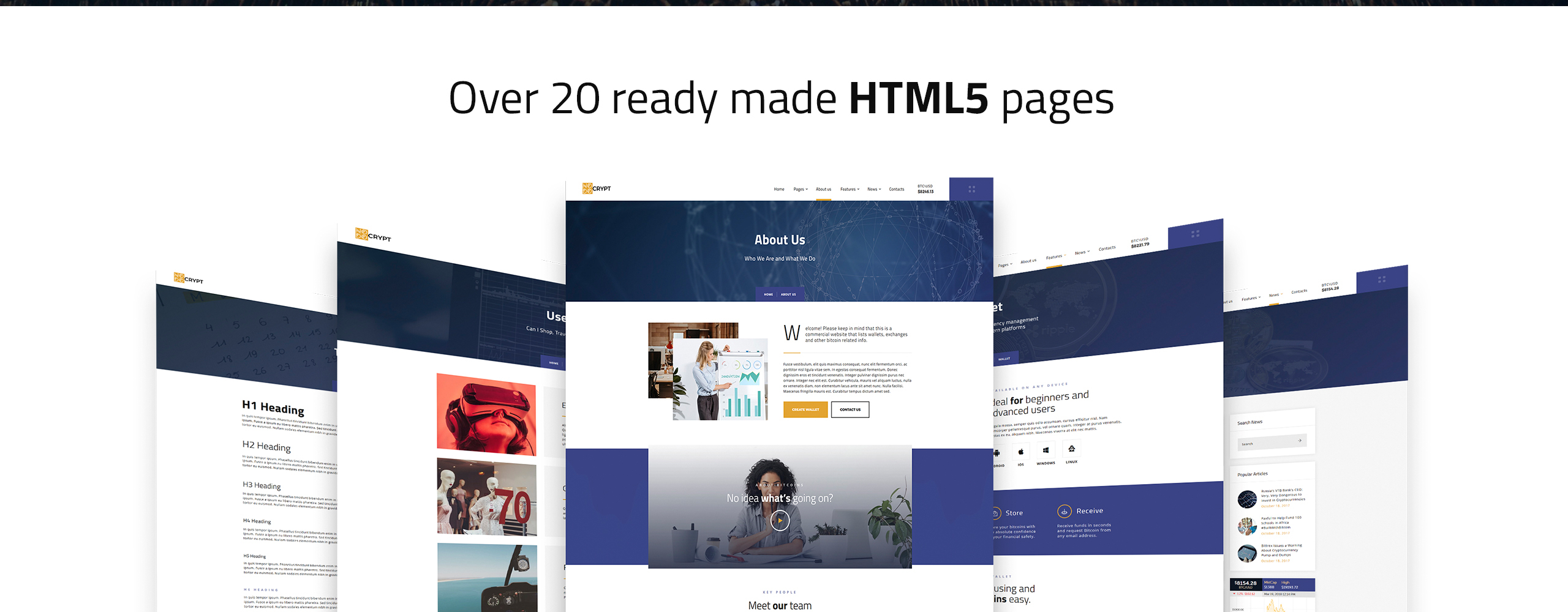 Cryptocurrency Multipage HTML Template