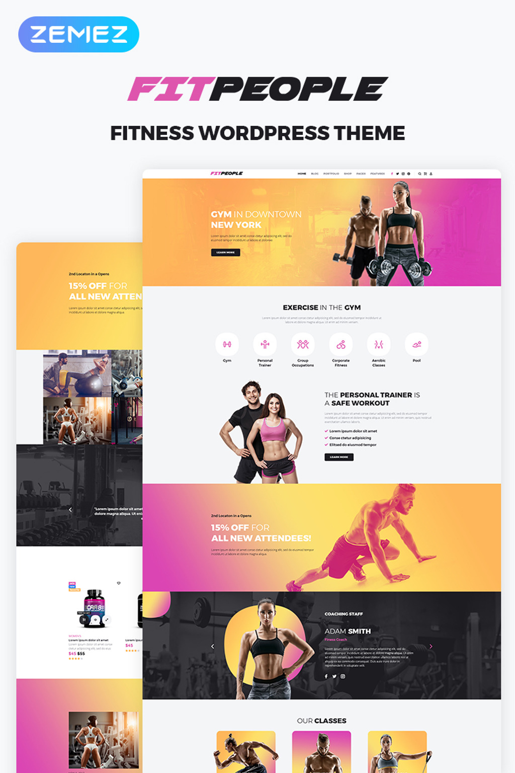  FitPeople - Fitness Elementor WordPress Theme