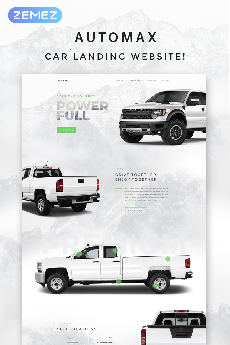 Automax - Car Landing Responsive Elementor WordPress Theme