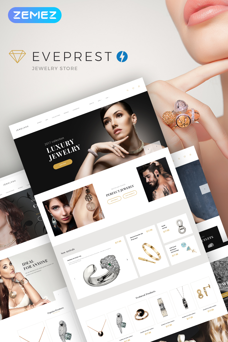 Eveprest Jewelry 1.7 - Jewelry Store PrestaShop Theme Eveprest Jewelry - Jewelry Store PrestaShop Theme