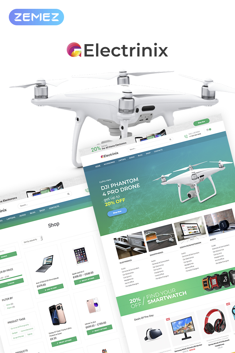 Electrinix - Electronics Shop Elementor WooCommerce Theme Electrinix - Electronics Shop WooCommerce Theme