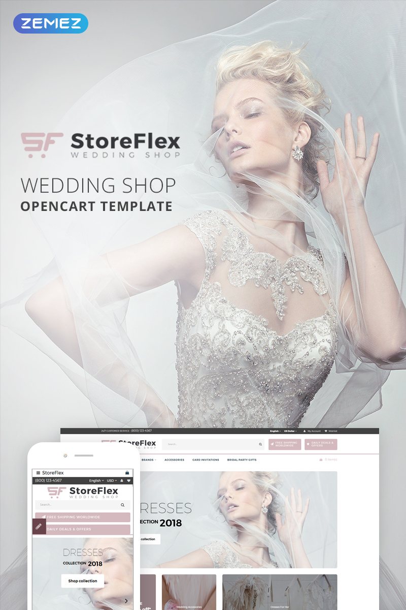StoreFlex - Wedding Store OpenCart Template StoreFlex - Wedding Store OpenCart Template
