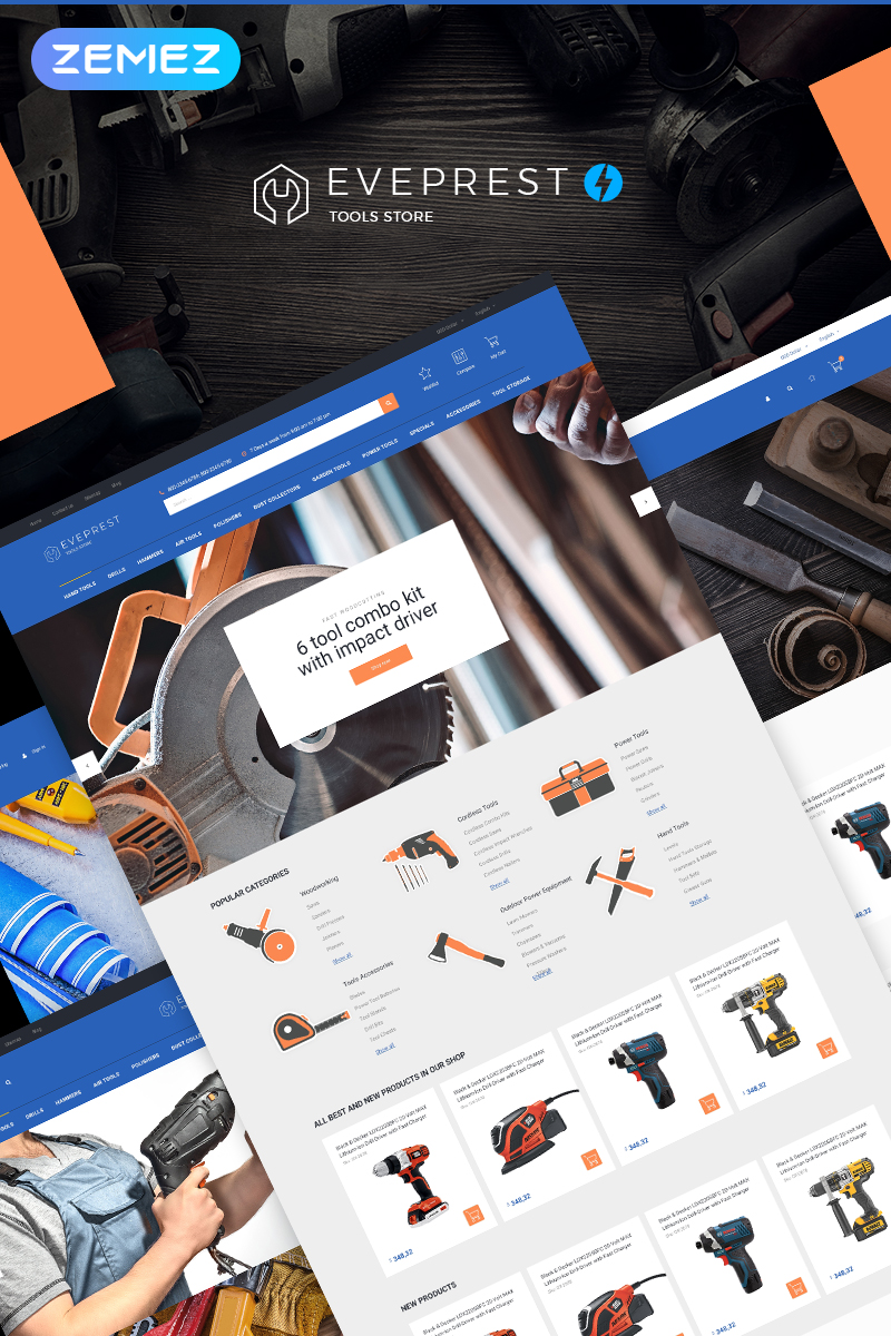 Eveprest Tools 1.7 - Tools Store PrestaShop Theme Eveprest Tools - Tools Store PrestaShop Theme