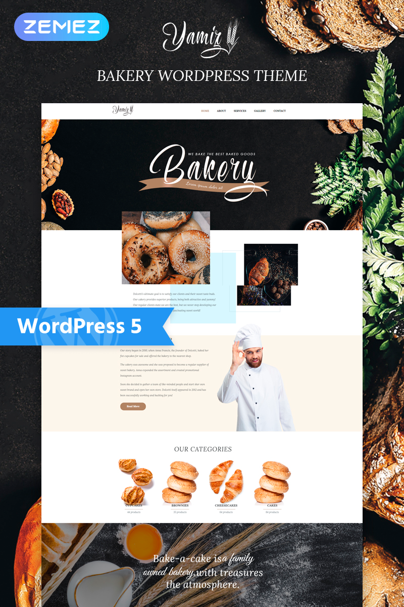 Yamiz - Bakery Multipurpose Animated Elementor WordPress Theme Yamiz - Bakery Multipurpose WordPress Theme