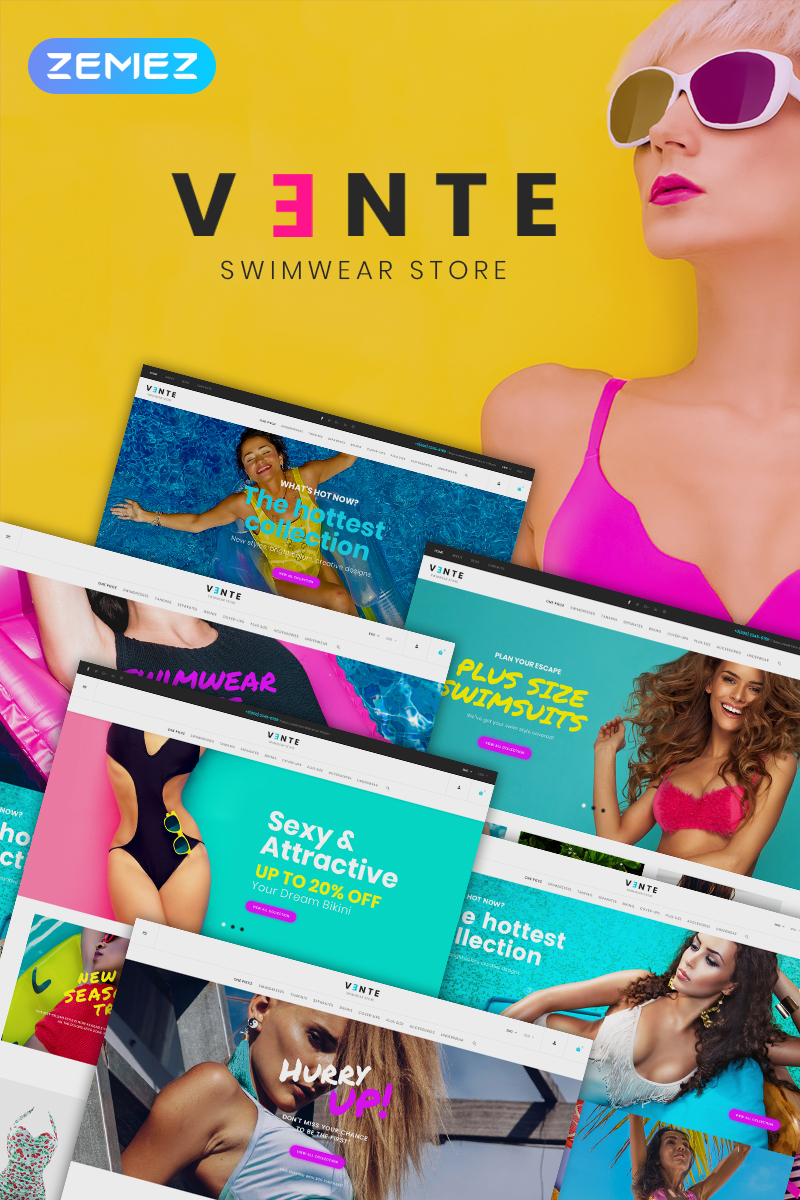 Vente - Swimwear Store Clean Bootstrap Ecommerce PrestaShop Theme Vente - Swimwear Store PrestaShop Theme