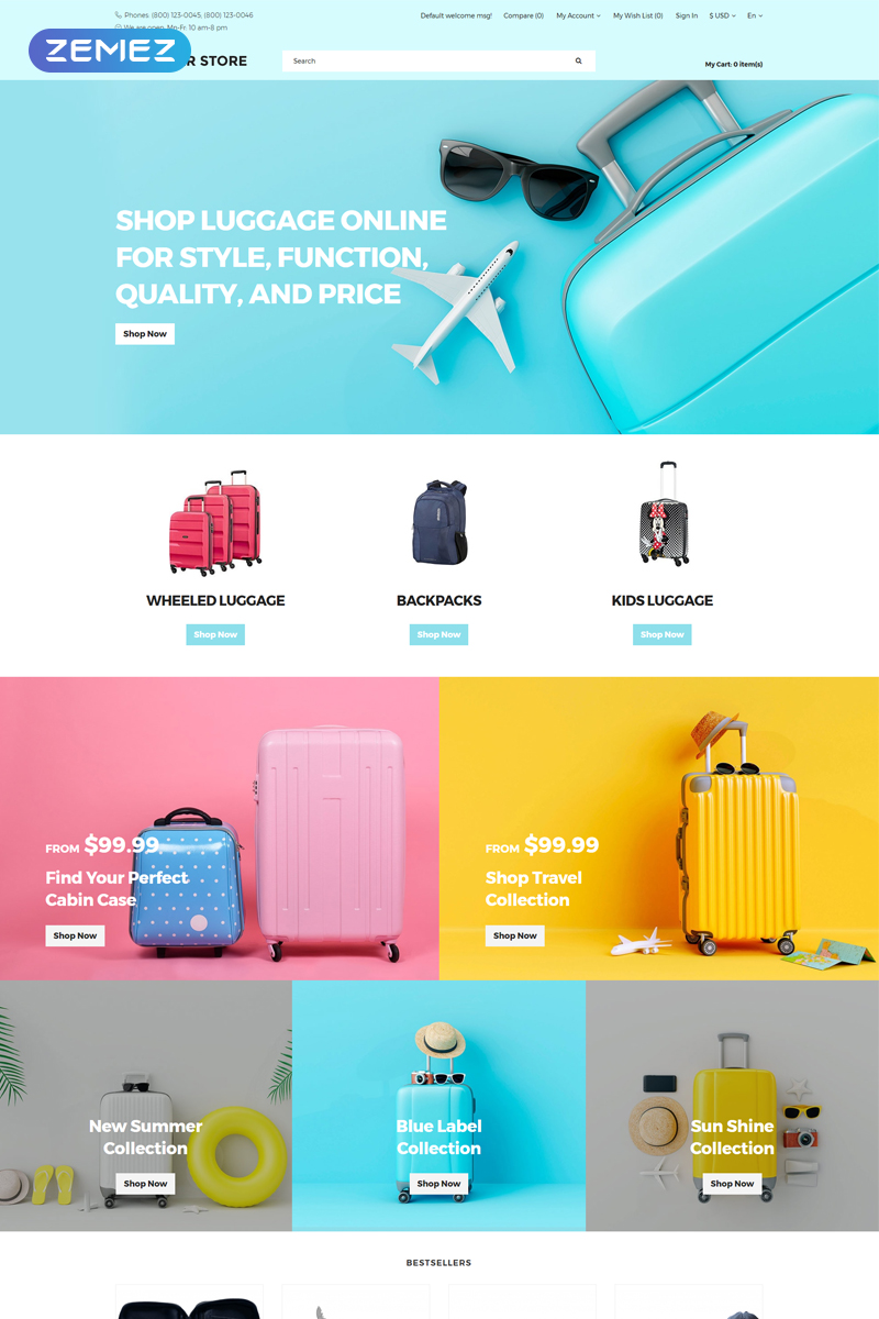 Tourister store - Travel Store Ready-to-use Clean OpenCart Template Tourister store - OpenCart Template