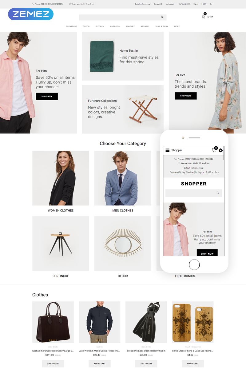 Shopper - Wholesale eCommerce Clean OpenCart Template Shopper - Wholesale OpenCart Template