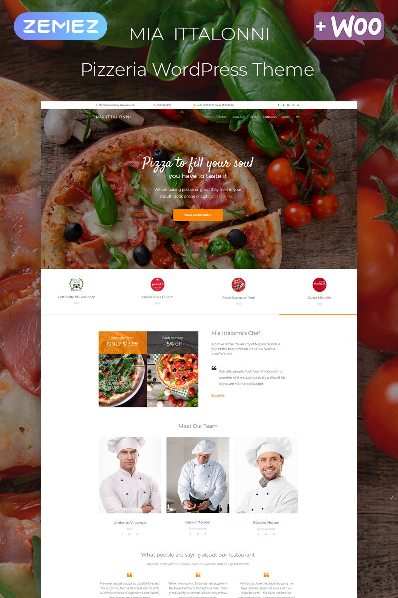 Mia Ittalonni - Pizzeria ECommerce Modern Elementor WordPress Theme Mia Ittalonni - Pizzeria WooCommerce Theme
