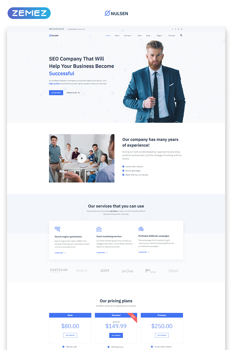 Nulsen - SEO Company Clean Multipage HTML5 Website Template Nulsen - SEO Company Website Template