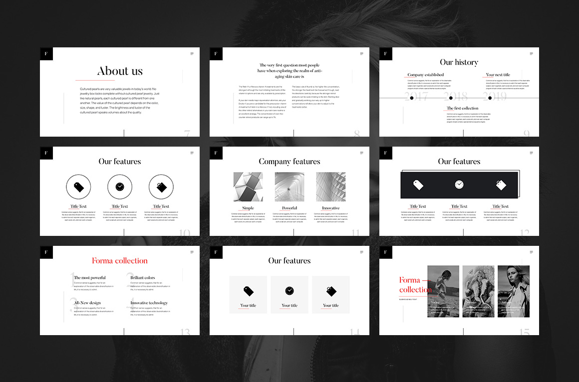 Forma Plantilla PowerPoint Captura de Pantalla Pequeña Plantilla PowerPoint para Sitio de Arte y Cultura