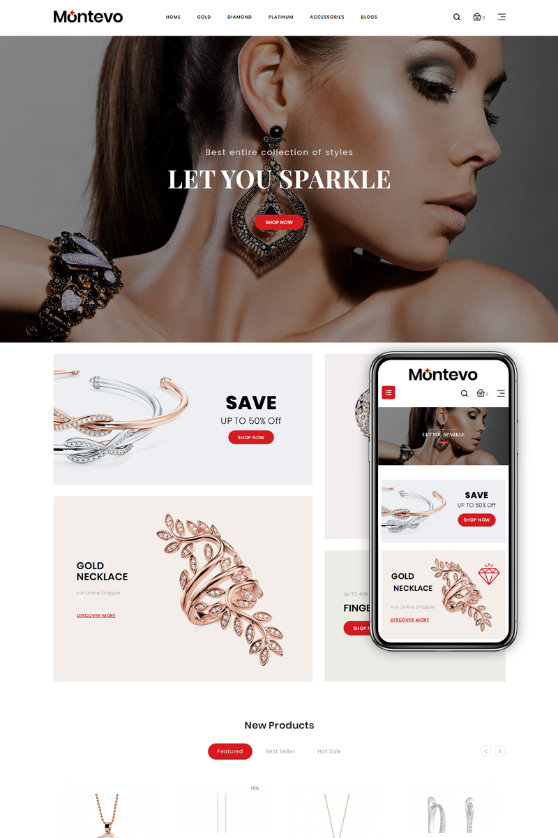 Montevo - Jewelry Stores OpenCart Template Montevo - Jewelry Stores OpenCart Template