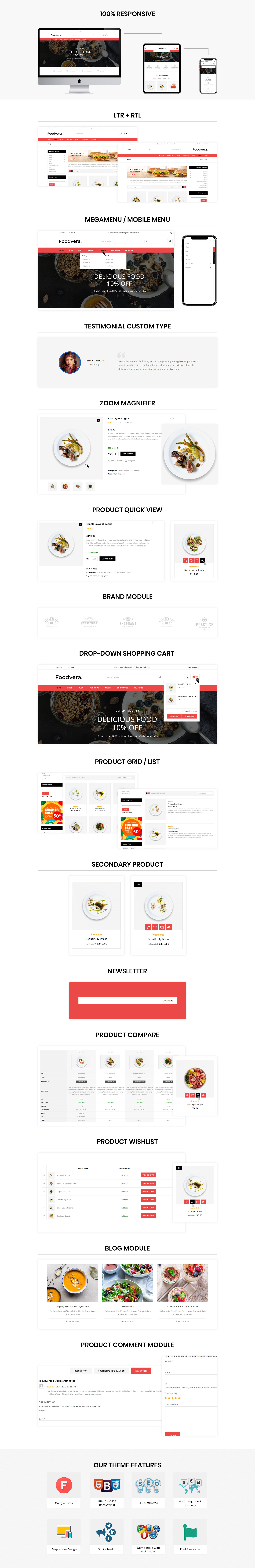 тема магазина быстрого питания и ресторанов woocommerce