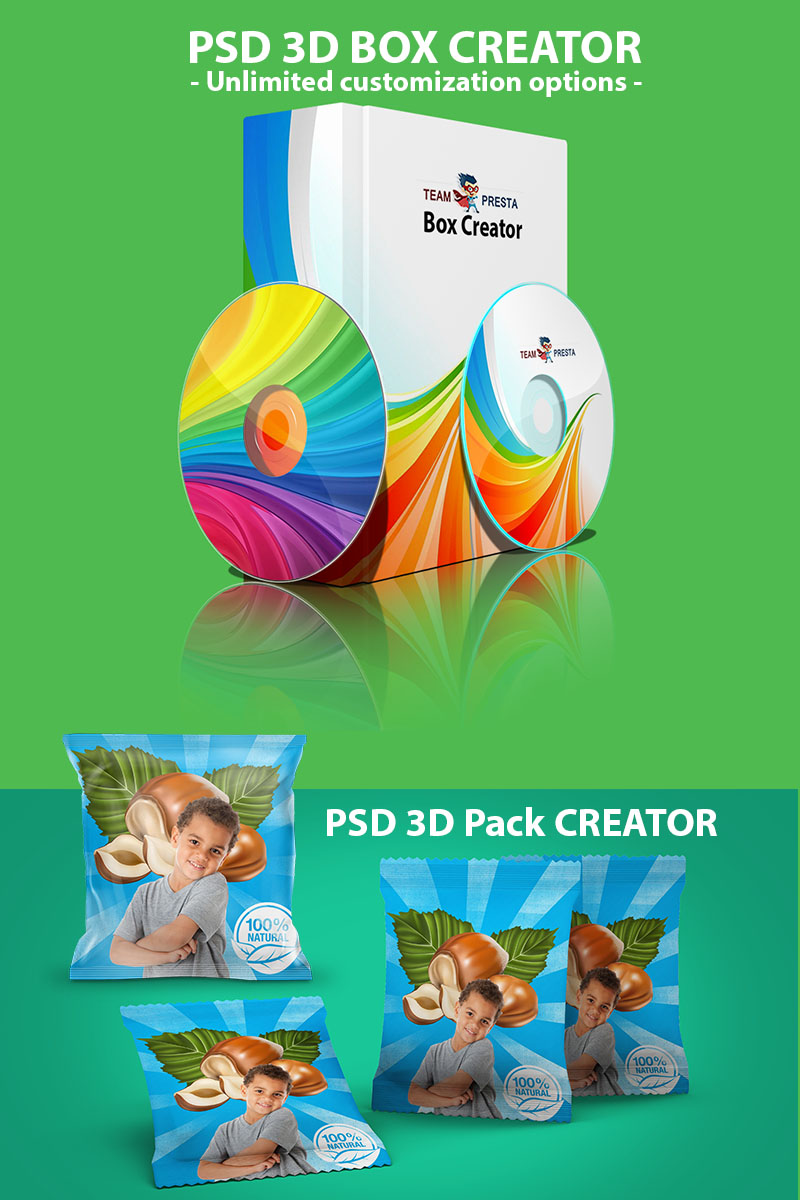 PSD Box Pack Bundle Product Mockup Template Small Screenshot PSD Box Pack Bundle Product Mockup