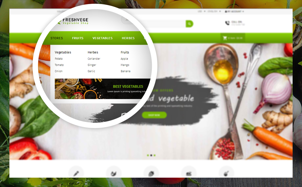 Freshvege - 1.7 Bootstrap PrestaShop Theme Small Screenshot Freshvege - 1.7 PrestaShop Theme
