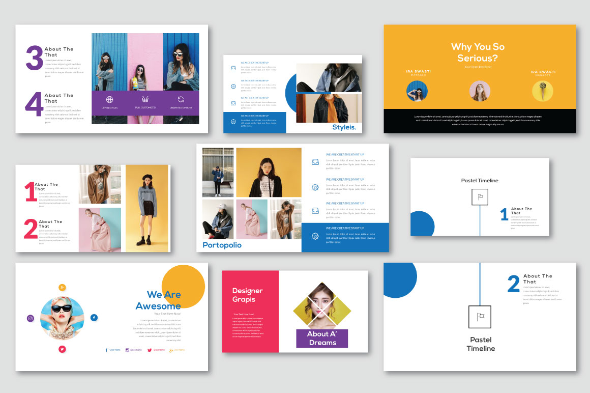 Pastel - Modern Amazing Presentation Theme Small Screenshot Pastel - Modern PowerPoint Template
