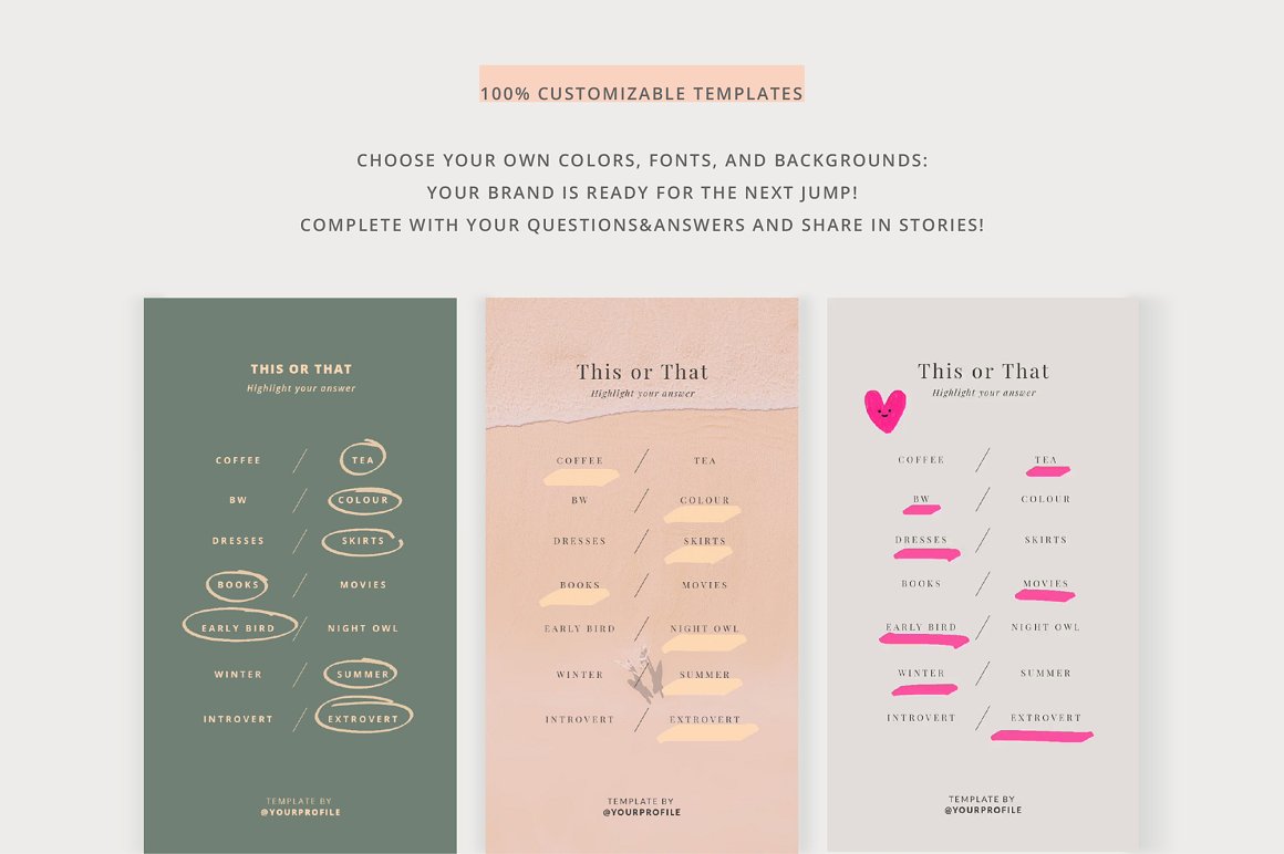 Download Шаблон для соцсетей "Q+A Stories Templates for Social Media" / Q+A Stories Templates for Social Media - Шаблон для соцсетей на тему графика highlight,instagram,stories,quiz,question,answer,template,instagram_stories,social,share