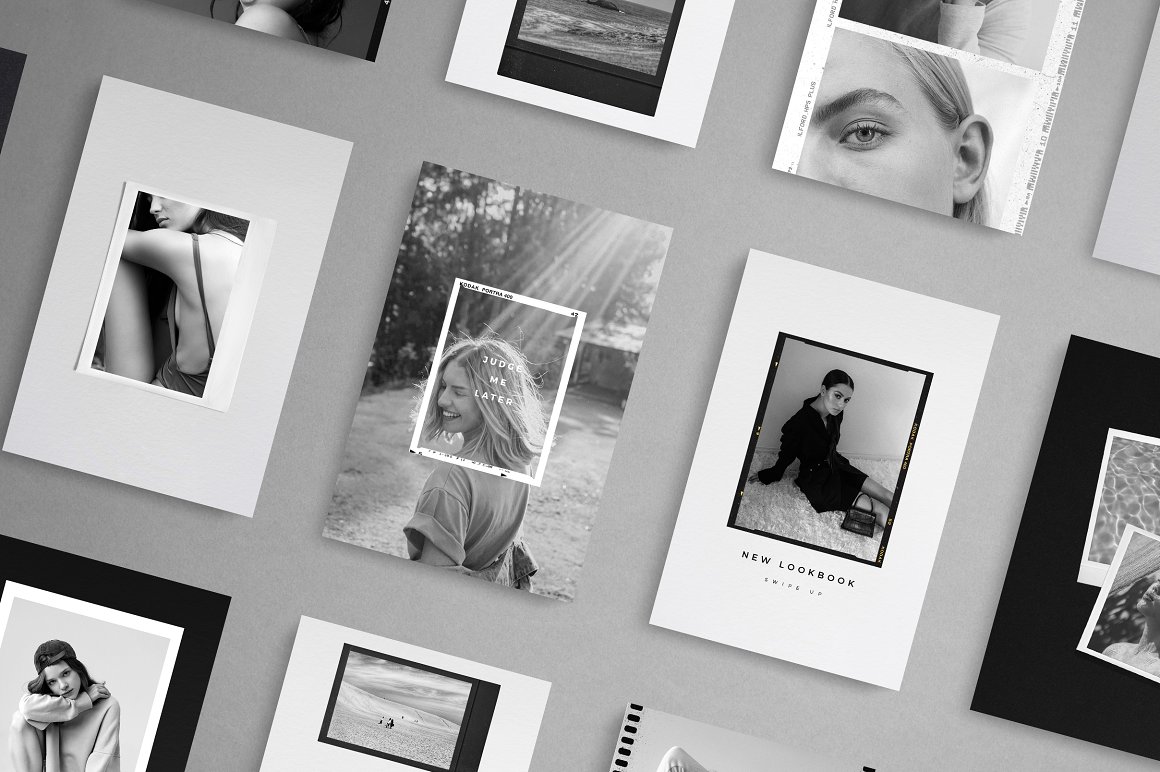 Download Шаблон для соцсетей "Black White Film Frames Templates for Social Media" / Black White Film Frames Templates for Social Media - Шаблон для соцсетей на тему графика film,canva,instagram,pinterest,polaroid,film_frame,frame,poster,mockup,analog,vintage,stories,story,template,preset,camera,texture