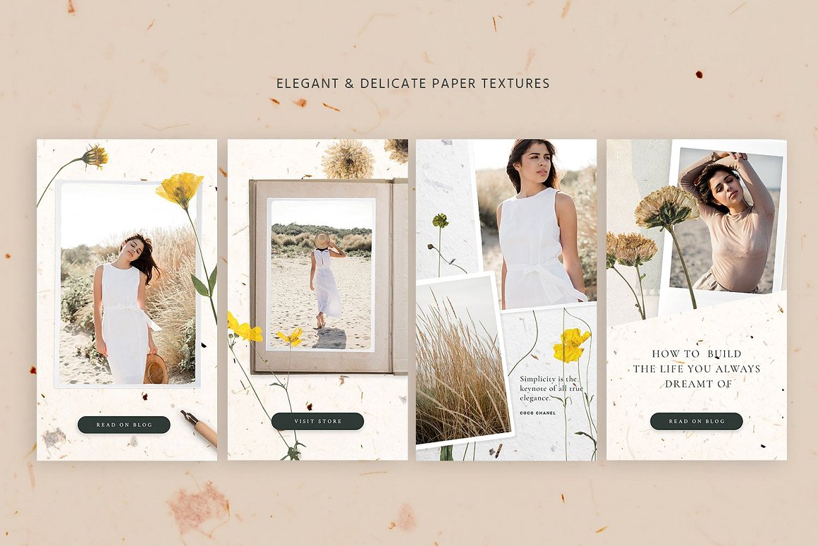 Download Шаблон для соцсетей "Flower Sketchbook Stories Kit Social Media Template" / Flower Sketchbook Stories Kit Social Media Template - Шаблон для соцсетей на тему графика flowers,kit,vintage,book,folder,paper,dry,flower,sketchbook,ripped,torn,decoration,fine_art,paper_mockup,mockup,instagram,stories,petals,influencer