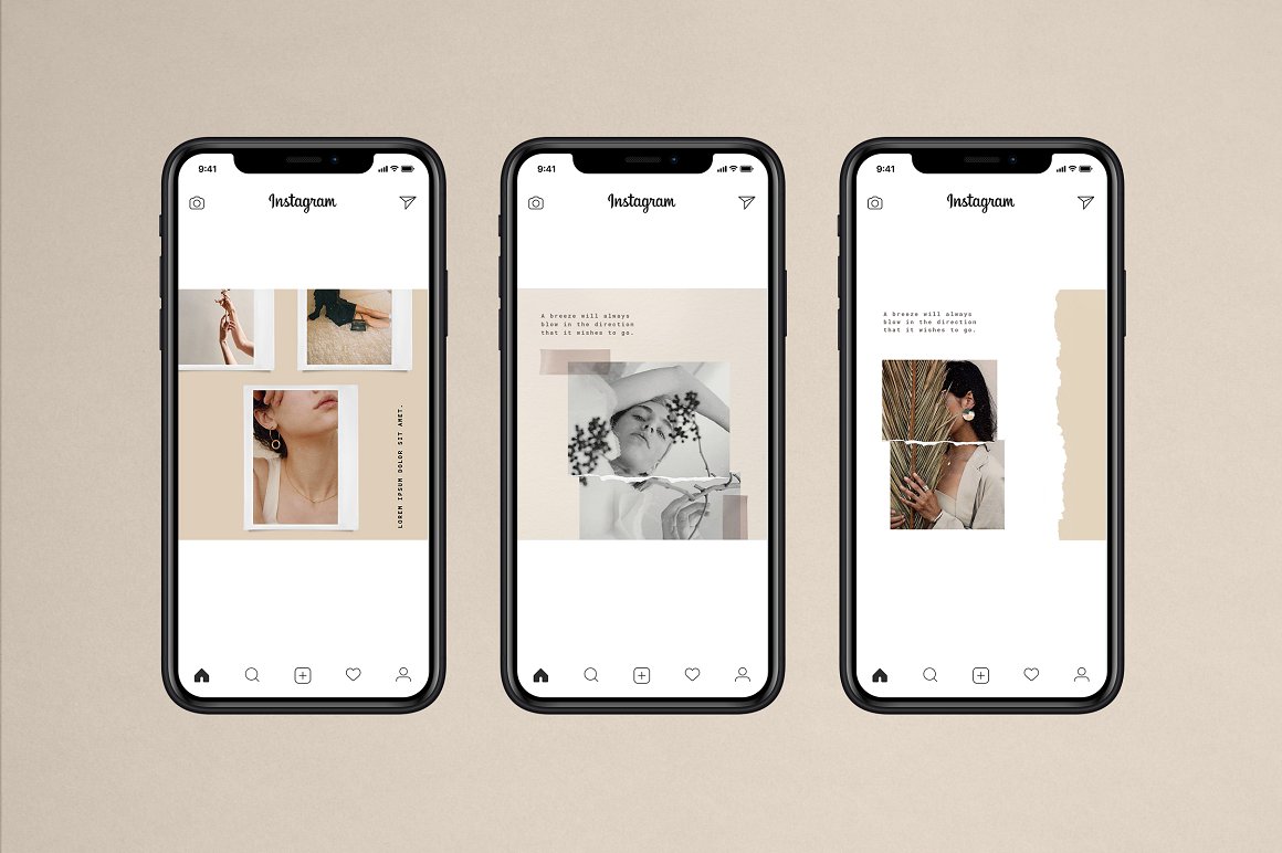 Download Шаблон для соцсетей "Paper and Film Kit Social Media Template" / Paper and Film Kit Social Media Template - Шаблон для соцсетей на тему графика social,paper,instagram,stories,post,story,socialkit,ripped,film,canva,minimal,promotional,slide,analog,frame