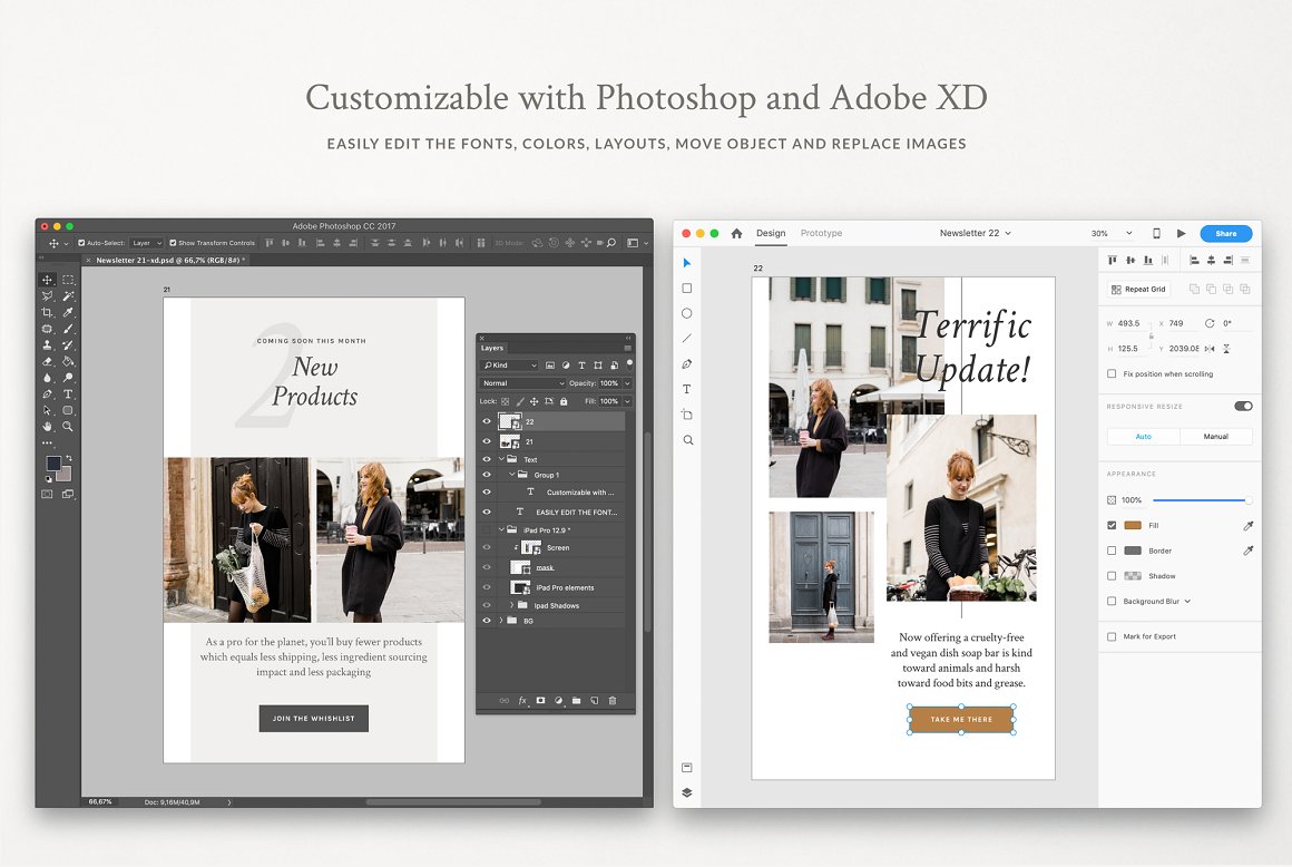 Download UI элементы "Kate - Newsletter Templates UI Elements" / Kate - Newsletter Templates UI Elements - UI элементы на тему графика email,template,newsletter,marketing,campaigns,mockup,newspaper,design,photoshop,mailchimp,canva,sale,flyer,bundle,eblast,mail,adobe,xd,xs,lead