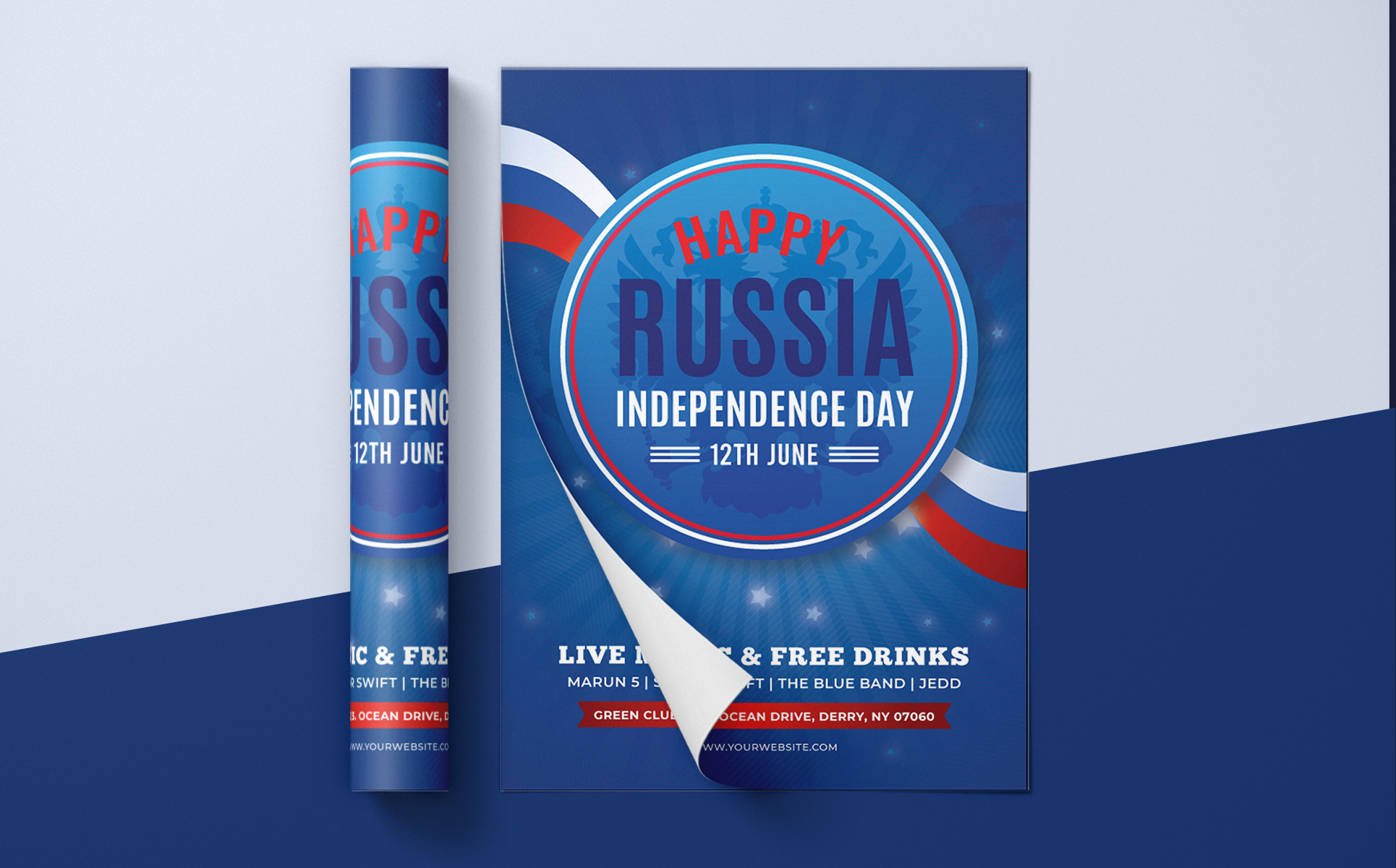 Download Фирменный стиль "Russia Day - Corporate Identity Template" / Russia Day - Corporate Identity Template - Фирменный стиль на тему графика russia,independence,day,template,promotions,poster,promotion,creative,modern,templates,holiday,federal,declaration,flyer