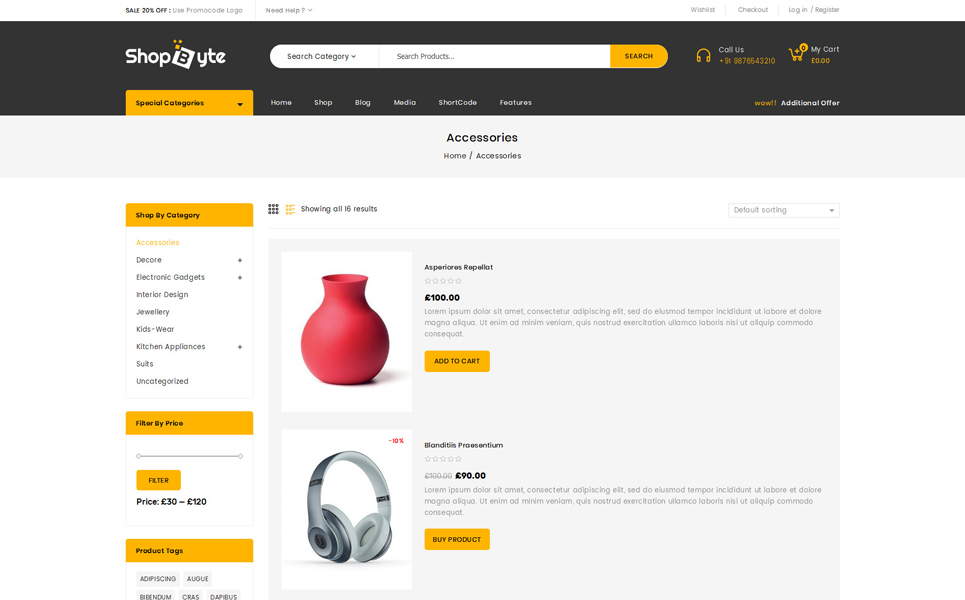 ShopByte - Mega Store WooCommerce Theme