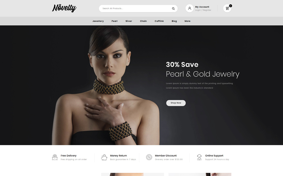 Novelty - Jewelry Store PrestaShop Responsive Theme