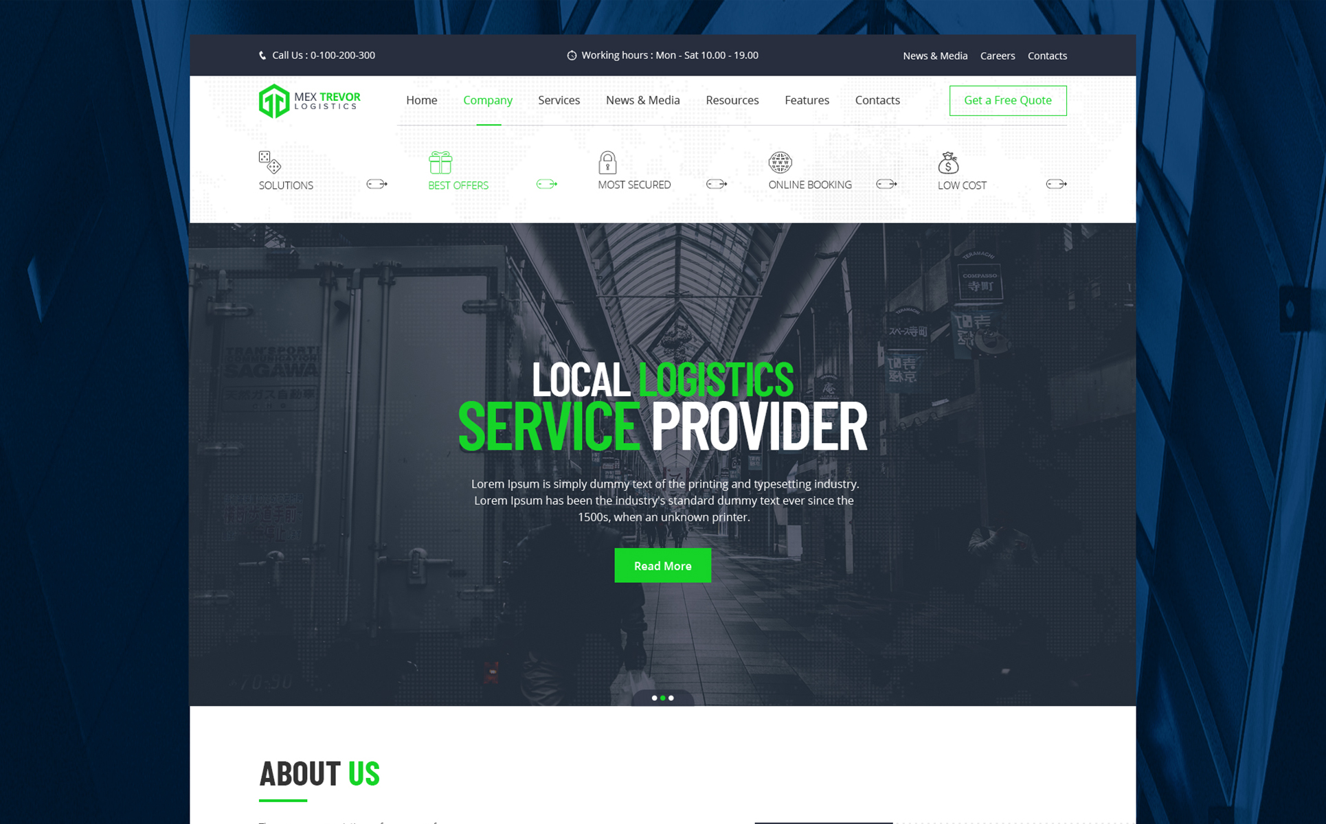 Download PSD шаблон "MEX TREVOR Logistic &amp; Transport PSD Template" / MEX TREVOR Logistic &amp; Transport PSD Template - PSD шаблон на тему графика cargo,freight,logistics,shipment,transport,transportation,trucking,logistic,relocation,services,shipping,psd