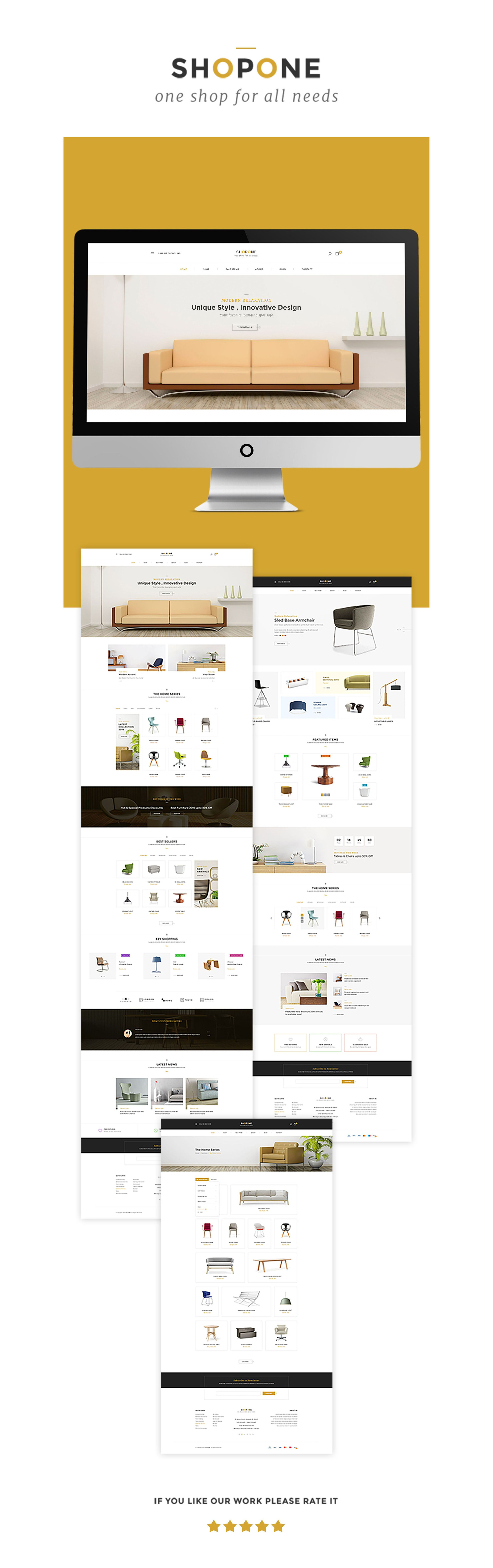 Shopone - Furniture Shop Website Template - TemplateMonster