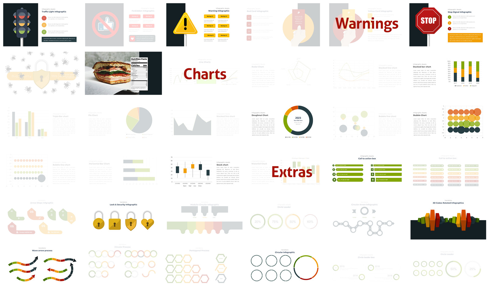 Infographic Monster Pack PowerPoint template