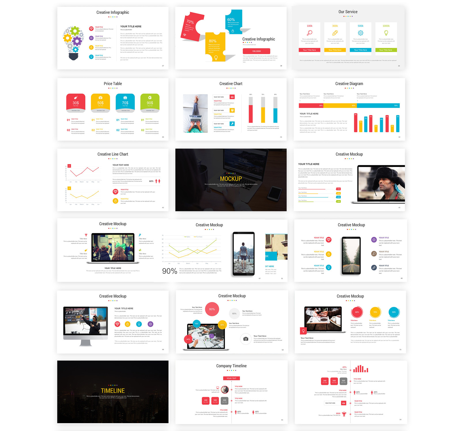 Full Color Presentation PowerPoint template - TemplateMonster