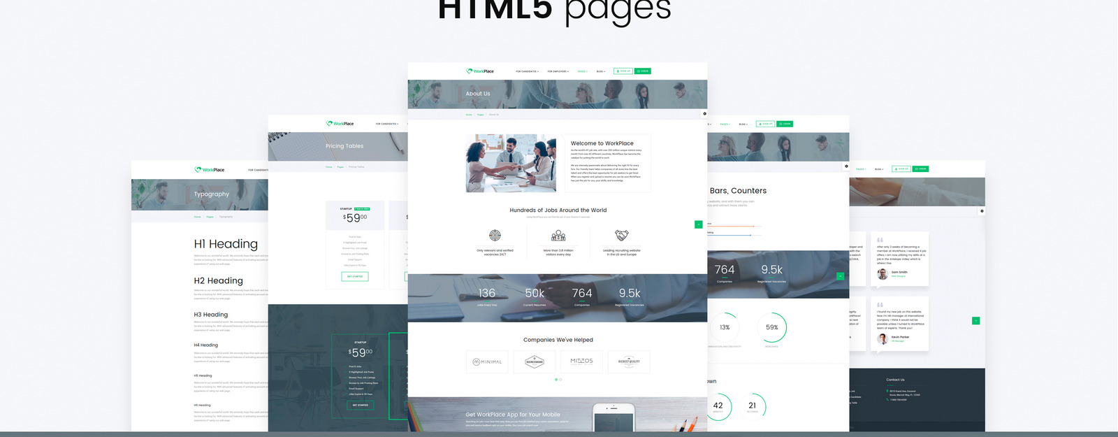 WorkPlace - Job Portal Multipage HTML5 Website Template